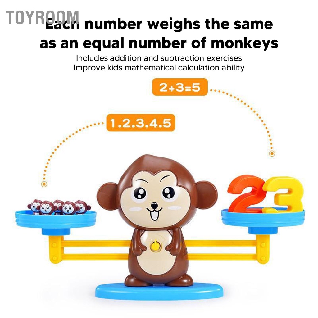 Có thể bán buôn Trò chơi cân bằng toán học Đồ vui nhộn dễ thương Khỉ quy mô cho bé trai mẫu giáo ToyRoom Hàng giao ngay