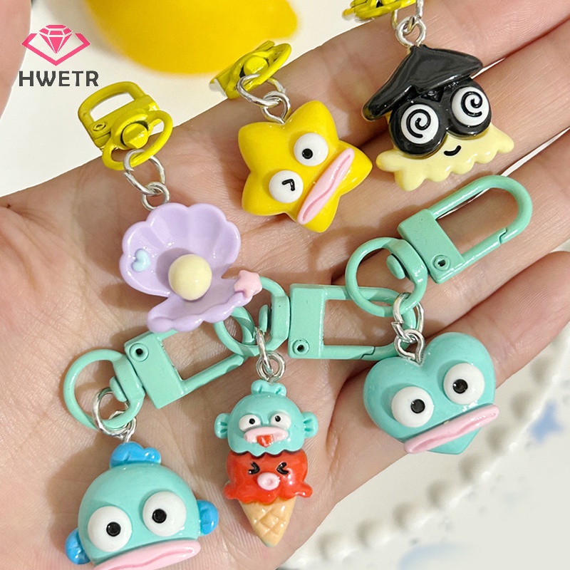 SANRIO Móc Chìa Khóa Hình Cá hanton Xấu Xí Sáng Tạo Vui Nhộn Mới