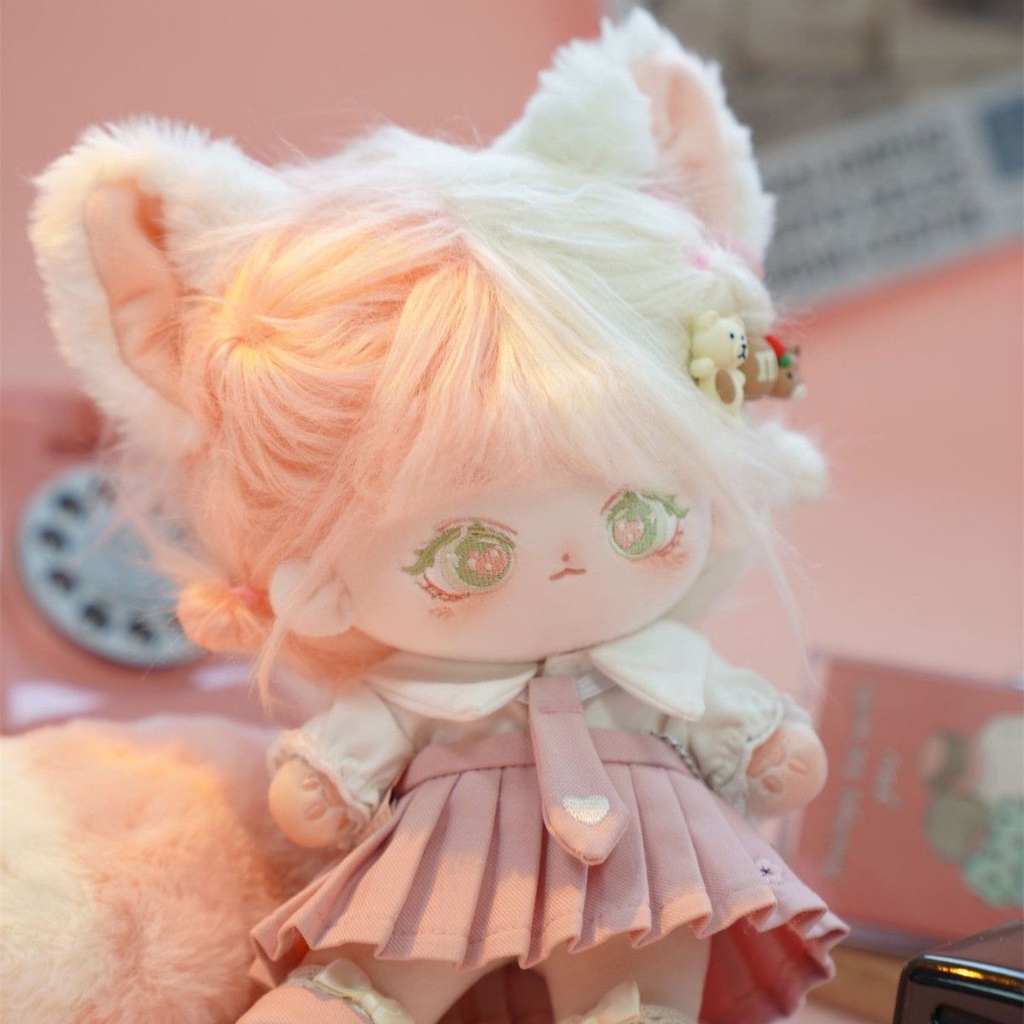 Panda~Đồ chơi nhồi bông búp bê bông  Búp bê dễ thương phong cách INS Ngoại hình ưa nhìn + quần áo miễn phí + dụng cụ chải chuốt Quà sinh nhật 0311