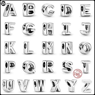 Charm Pandora Vòng Đeo Tay Bạc 925 S In Chữ Cái Kim Loại z