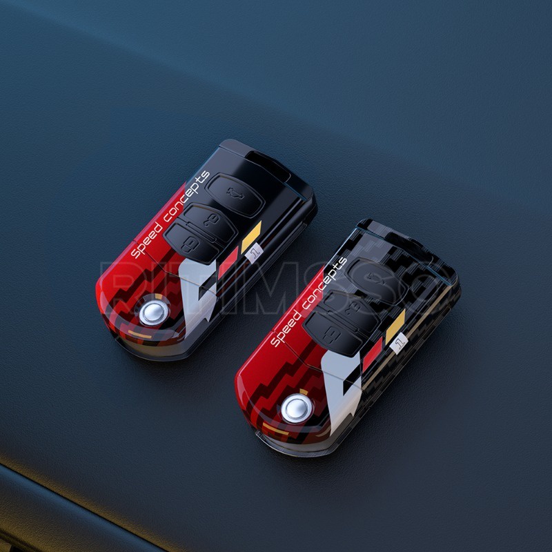Thời Trang Vỏ Chìa Khóa Xe Hơi 4 Nút Bấm Màu Sắc Dành Cho mazda 3 5 6 series m6 rx8 mx5 2 3