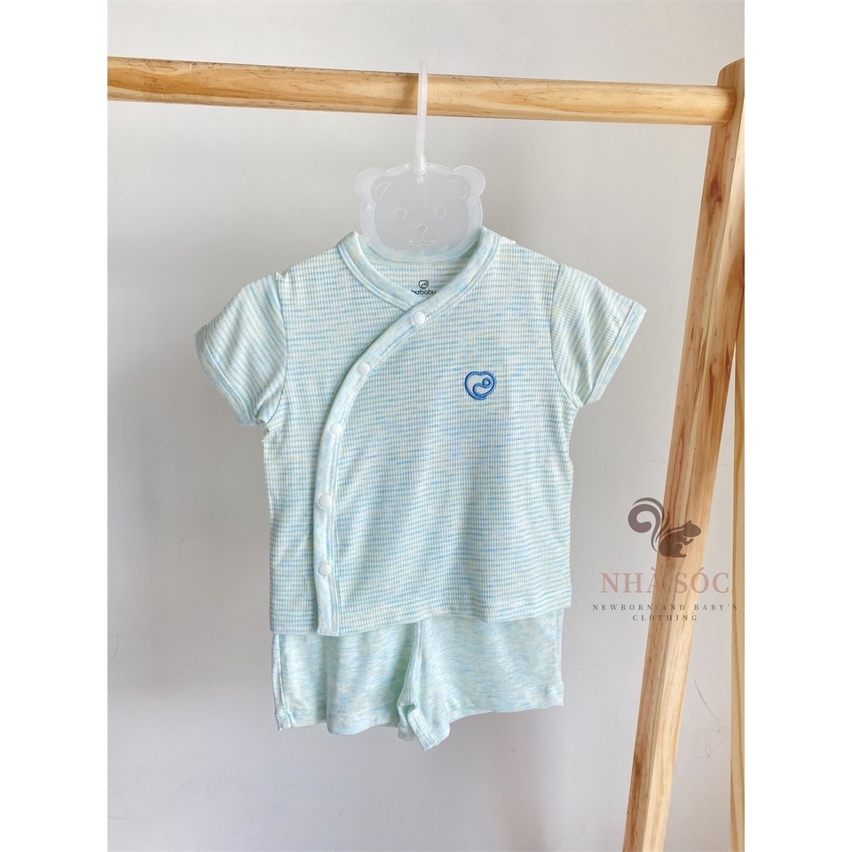 Bộ cộc tay cài chéo sơ sinh