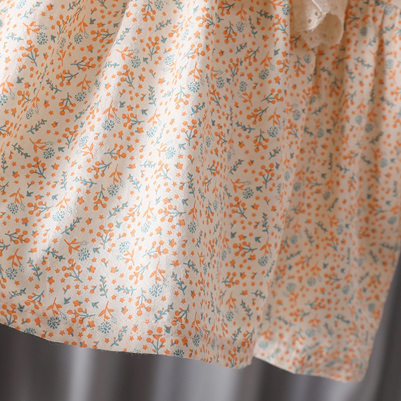 Đầm Công Chúa In Hoa Kiểu Hàn Quốc Thời Trang Xuân Thu Xinh Xắn Cho Bé Gái