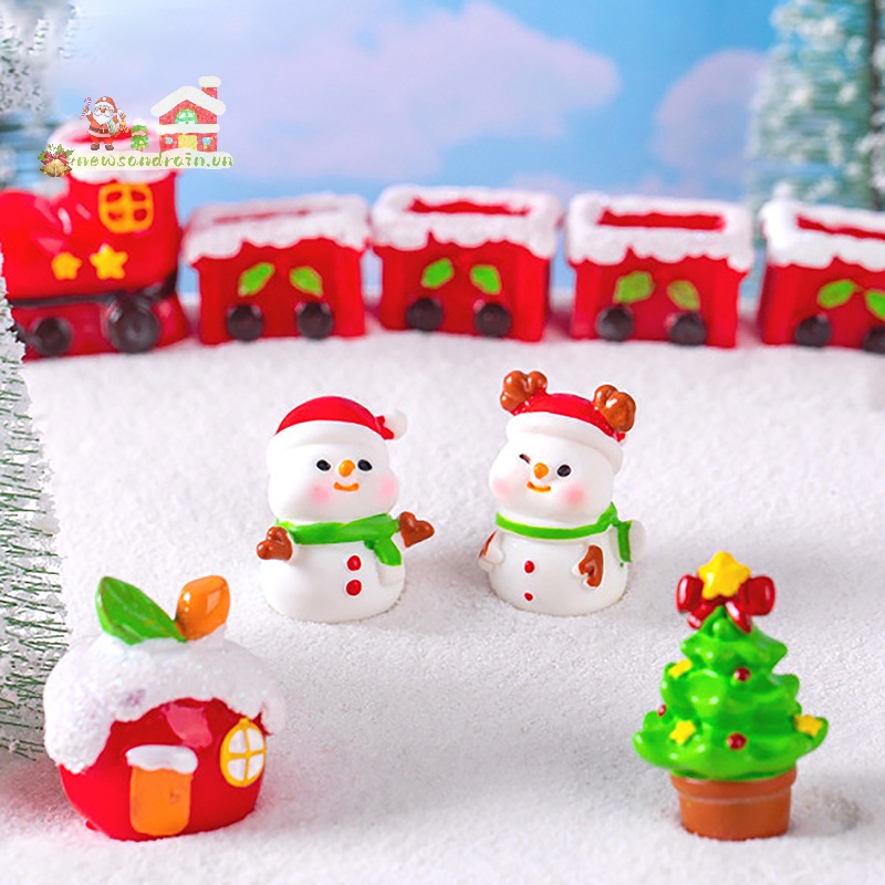 Newandrain 1 Tượng Nhỏ Hình Ông Già Noel Người Tuyết / Gấu Để Bàn Trang Trí Giáng Sinh diy