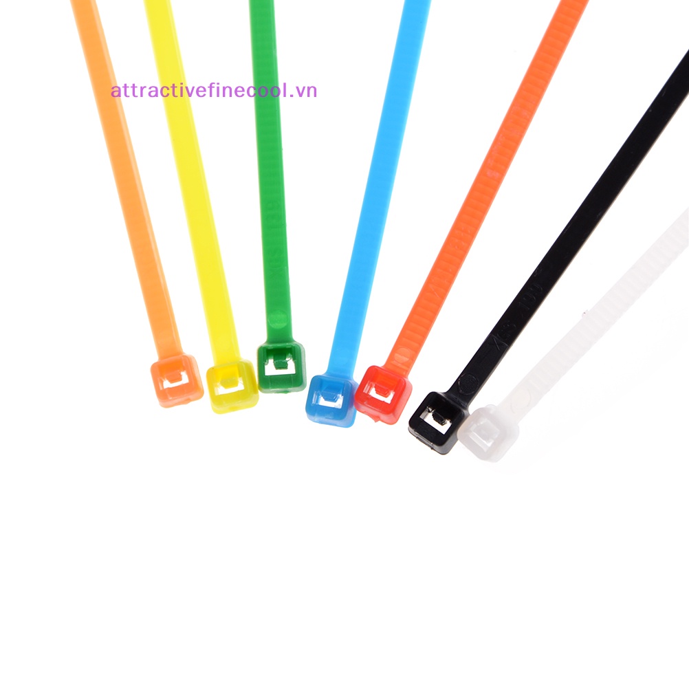 Bộ 100 Dây Rút Nhựa nylon 3x100mm Nhiều Màu Sắc Tiện Dụng