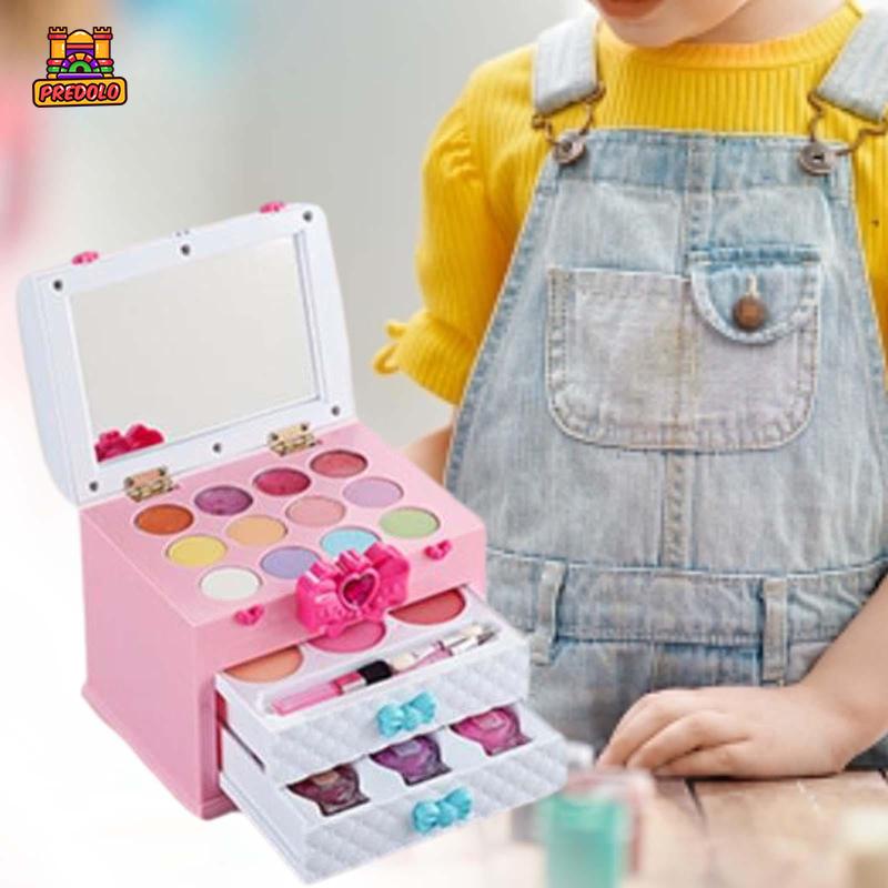 Predolo Đồ chơi trẻ em Trang Điểm Làm Đẹp Cho Bé Gái 3 4 5 Tuổi