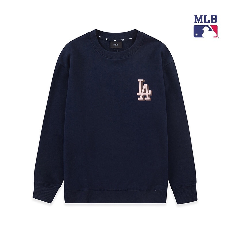 Áo Thun Tay Dài In Chữ mlb Kiểu Dáng Thể Thao plus size s-Xl