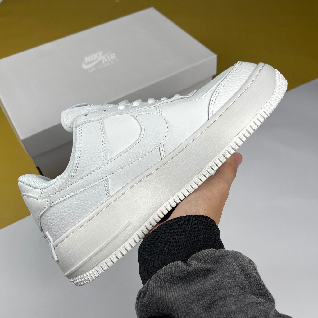Giày AF1 Shadow Triple White, AF1 Shadow Trắng Full - Than.Shoes