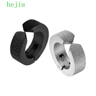 Hejiu Khuyên Kẹp Vành Tai Tròn Bằng Thép Không Gỉ Thời Trang Cá Tính Cho Nữ