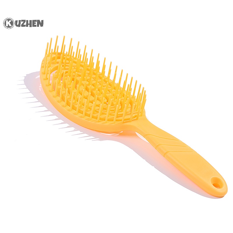 Lược chải tóc KUZHEN mát xa da đầu co giãn màu sắc đơn giản