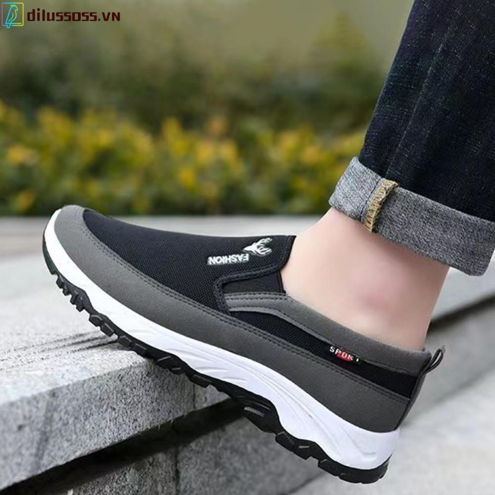 Giày Thể Thao Phối Lưới Thoáng Khí Thoải Mái Cho Nam Chạy Bộ Và Chạy Bộ