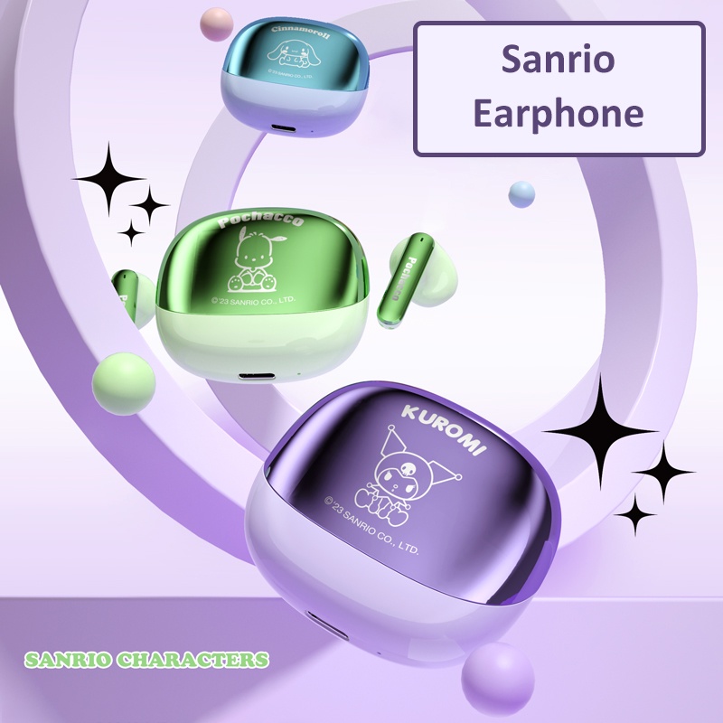 Sanrio Tai Nghe Không Dây ej-800 bluetooth 5.3 kuromi cinnamoroll pochacco Âm Thanh Siêu Dài Bằng Kim Loại Chất Lượng Cao