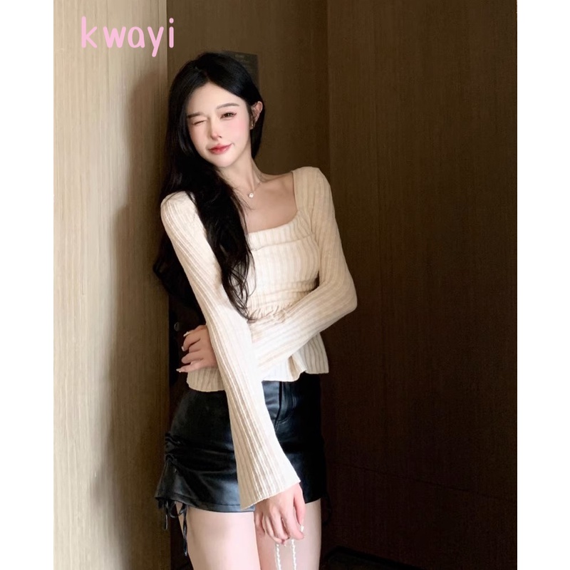 Kwayi Áo Len áo khoác cardigan Xu hướng thời trang Cute phổ biến WMY2393F1339Z230926