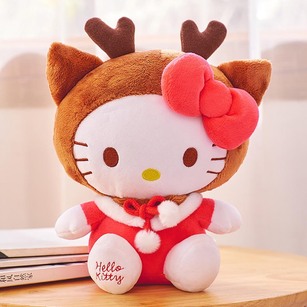 Mmluck Đồ Chơi Thú Nhồi Bông Mèo Hello kitty Màu Hồng Bằng cotton pp Mềm Mại Làm Quà Tặng Giáng Sinh