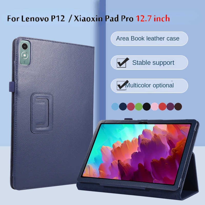 Bao Da pu Máy Tính Bảng Kiêm Giá Đỡ Cho lenovo xiaoxin pad pro 12.7 2023 tab p12 tb-370fu tb371fc Ốp