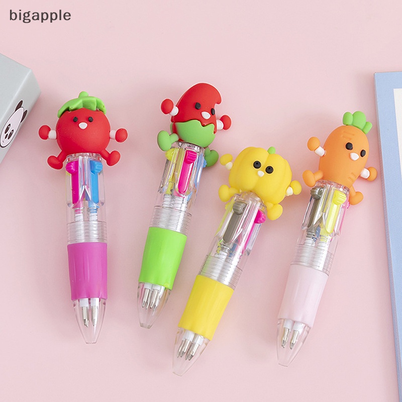Bigapple Bút Bi mini 4 Màu Ngẫu Nhiên Hình Động Vật Hoạt Hình Dễ Thương Đa Ứng Dụng Làm Quà Tặng Cho Học Sinh / Văn Phòng