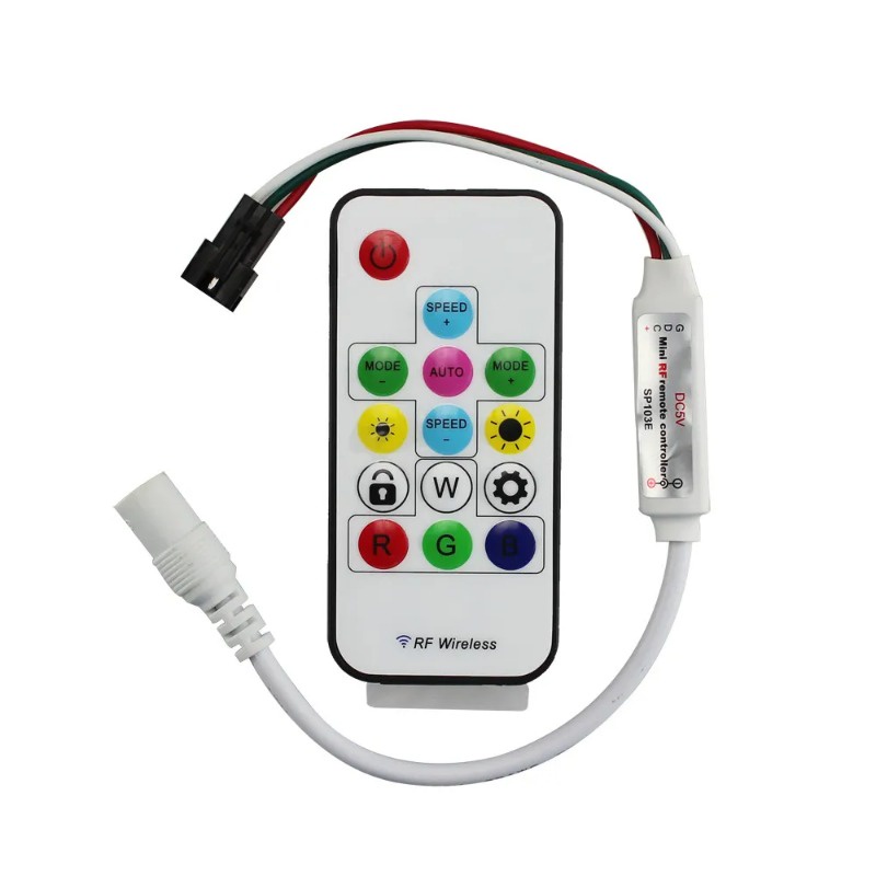 Bộ Điều Khiển Đèn led 3 Nút rf 14Ky 17Ky 21Kon dc5v-24v Cho ws2811 ws2812b sk6812 6803