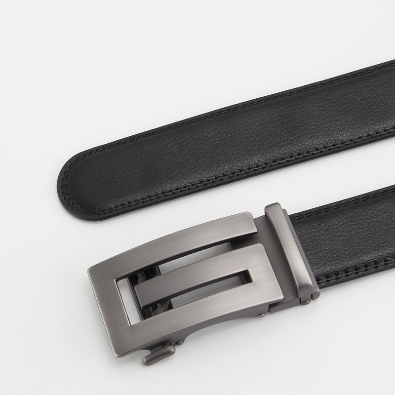 Thắt Lưng Da Có Khóa Tự Động 3.5cm 110-130cm Thời Trang Cho Nam