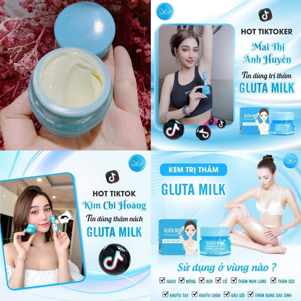 Kem Thâm Nách Gluta Milk Chính Hãng Mua 1 Được 2 Khuyến Mãi Cực Sốc