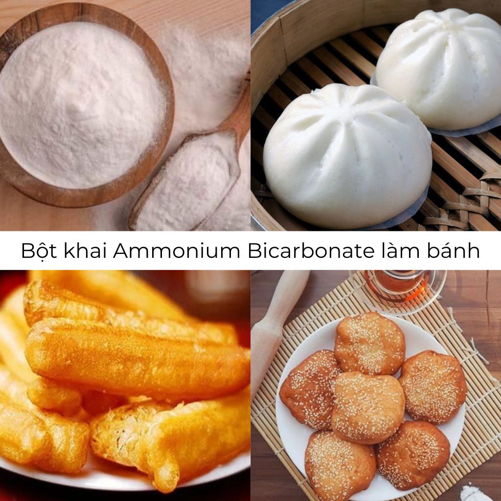 Bột khai Ammonium Bicarbonate làm bánh gói 500g