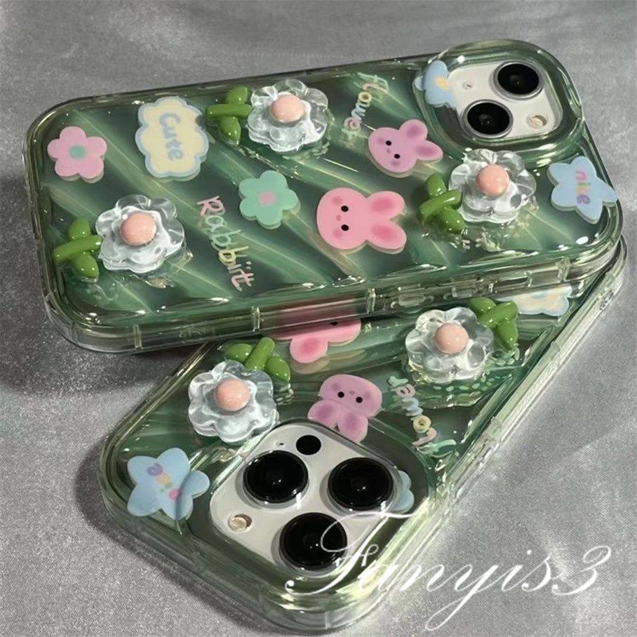 Ốp Điện Thoại tpu Dẻo Màu laser Họa Tiết Hoa 3d Cho iphone 15 14 13 12 11 pro max x xr xs max 8 7 6s plus se 2020