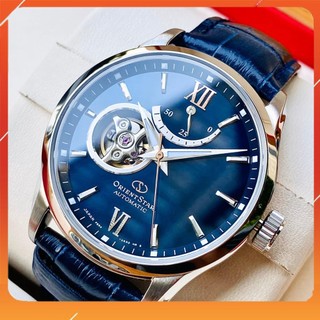 Đồng hồ nam orient star cơ tự động, kính shapphire, dây da at0006l00b