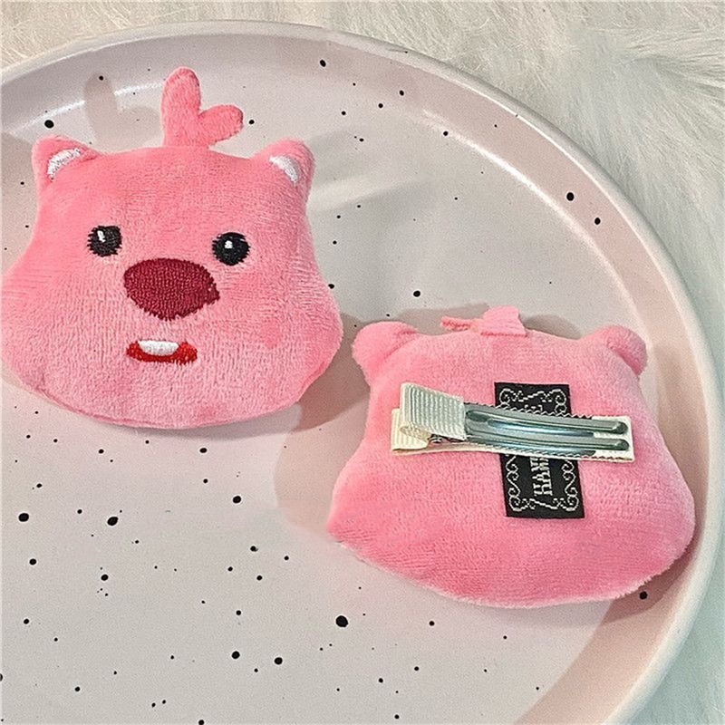 Kawaii Dây Buộc Tóc bb Hình Búp Bê Nhồi Bông Màu Hồng Dễ Thương Làm Quà Tặng Cho Bé Gái