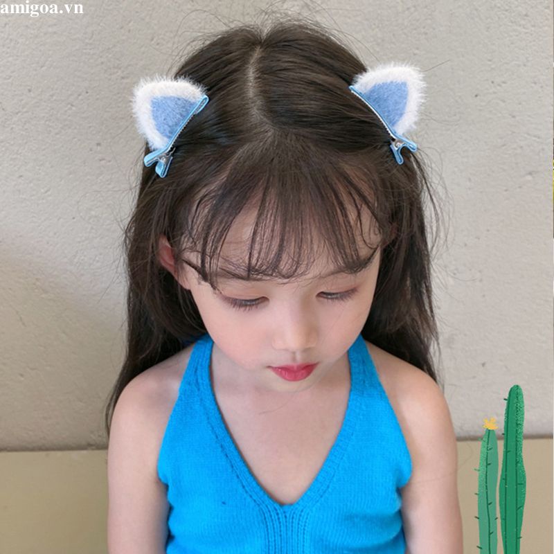 ✨✨Kẹp Tóc Công Chúa Đính Tai Mèo Phong Cách Hàn Quốc Cho Bé Gái