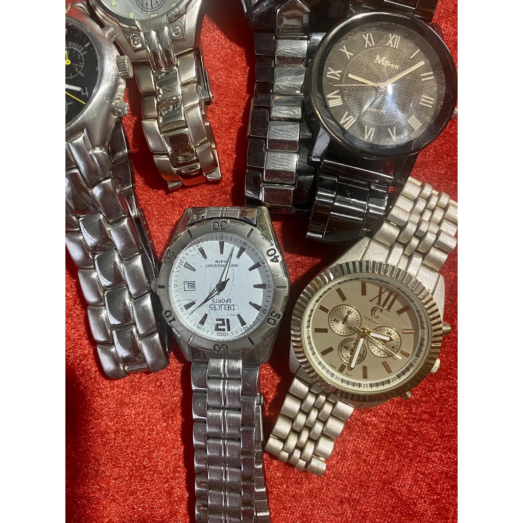 Đồng hồ nam dây thép 2hand vintage bãi Nhật