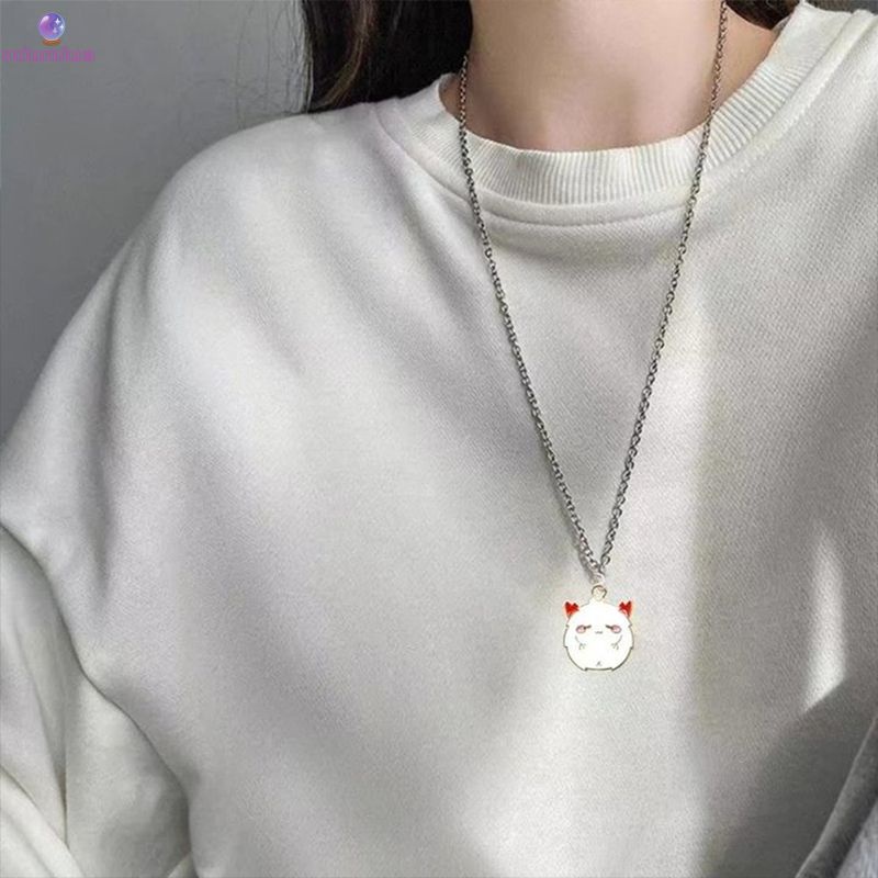 Miua🔮Vòng cổ Hình Ma Màu Trắng Cá Tính Thời Trang Dành Cho Nữ Dễ Thương 2024