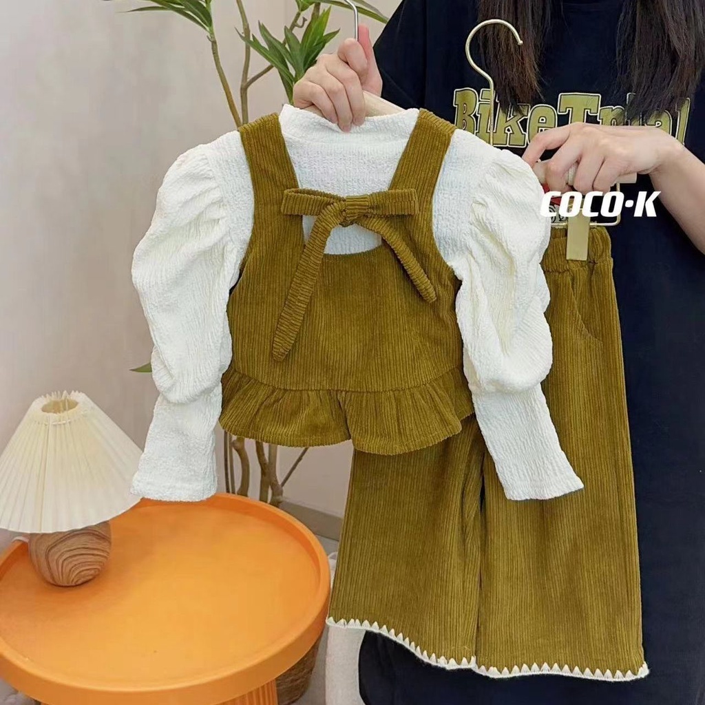 Bộ Áo Sơ Mi Tay Dài + Áo Khoác vest + Quần Dài Phong Cách Hàn Quốc Thời Trang Thu Đông Cho Nữ