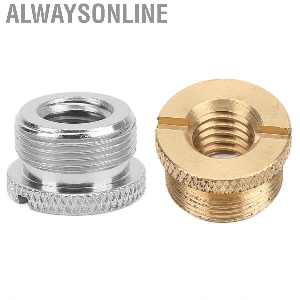 Alwaysonline 3/8in Female To 5/8in Male Mic Screw 3/8 Inch 5/8 Adapter Durable Clear Copper for Microphone Stand