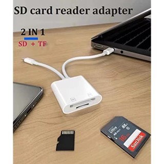 Đầu đọc thẻ nhớ 2 trong 1 SD TF CardReader cho xiaomi Realme i-O-S 17 16 15 14 13 Android USB Type C Bộ chuyển đổi điện thoại