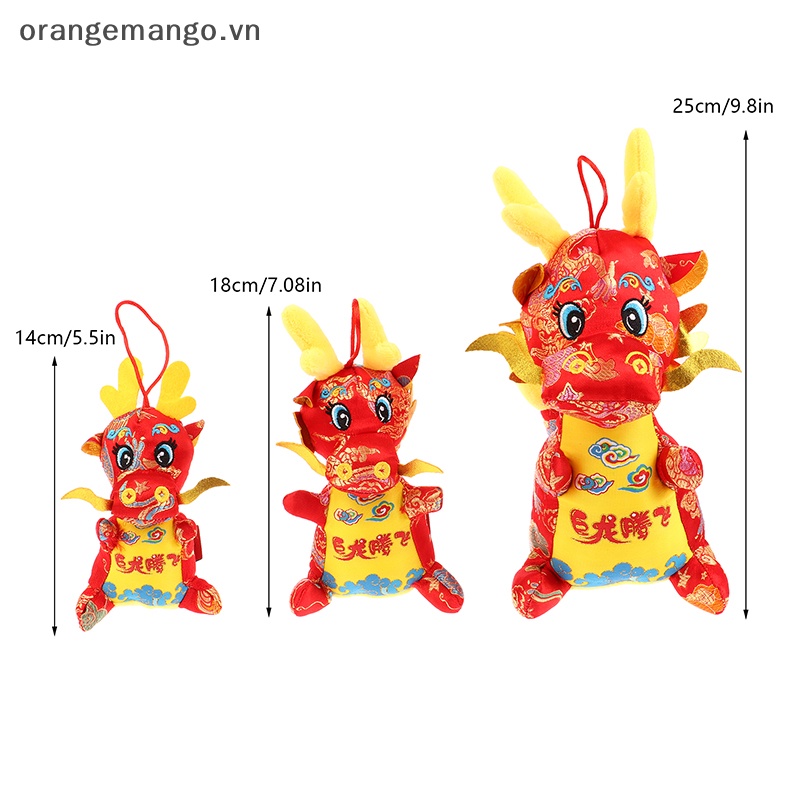 Đồ chơi nhồi bông Hình Con Rồng Năm 2024 Màu Cammango vn