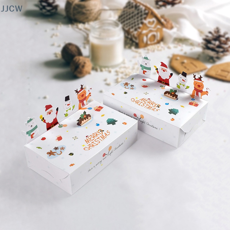 Set 10 Hộp Giấy kraft Đựng Bánh Kẹo Giáng Sinh Năm Mới 2023
