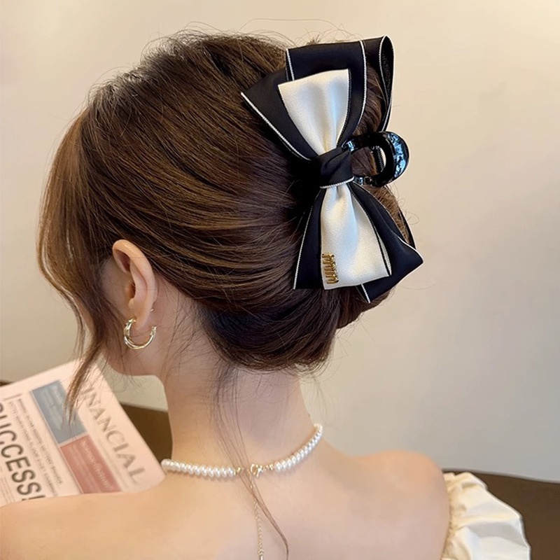 Kẹp Tóc Nơ Lớn Hai Mặt Hình Cá Mập Phong Cách Công Chúa Cho Bé Gái YR