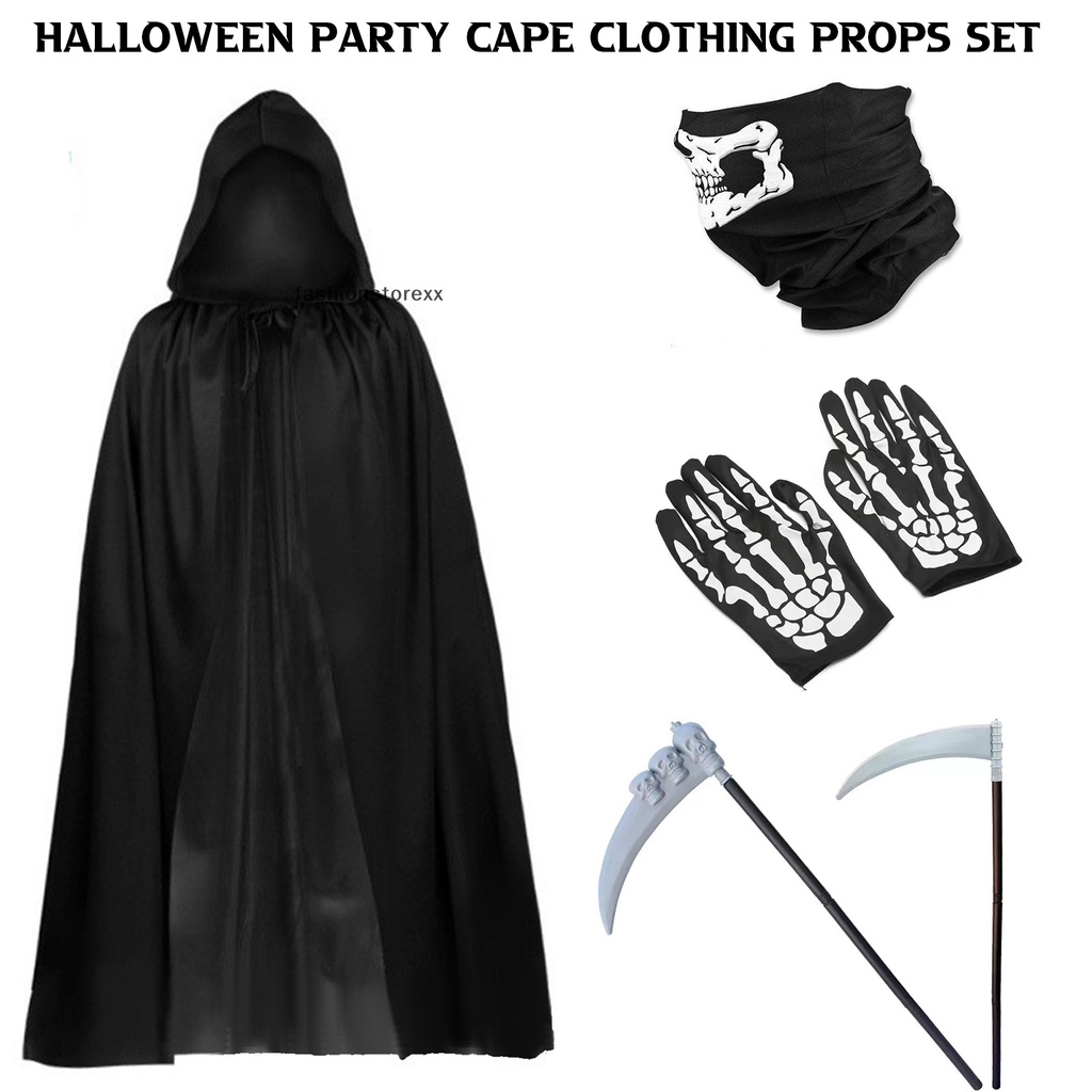 Fash Bộ Đồ Hóa Trang Thần Chết Áo Choàng Đen Cho Người Lớn Dịp halloween vvn