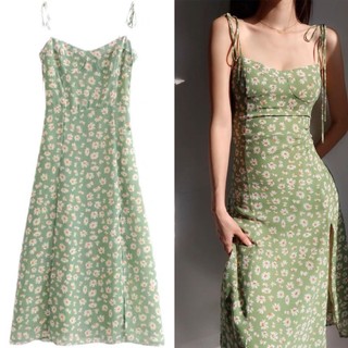 Đầm 2 dây hoa nhí midi Emilyshop (T)