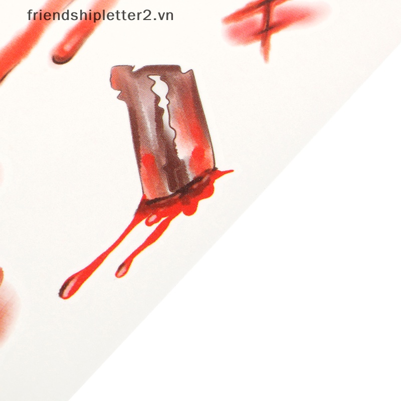 Set 10 Tấm Hình Xăm Dán Kinh Dị Hóa Trang halloween