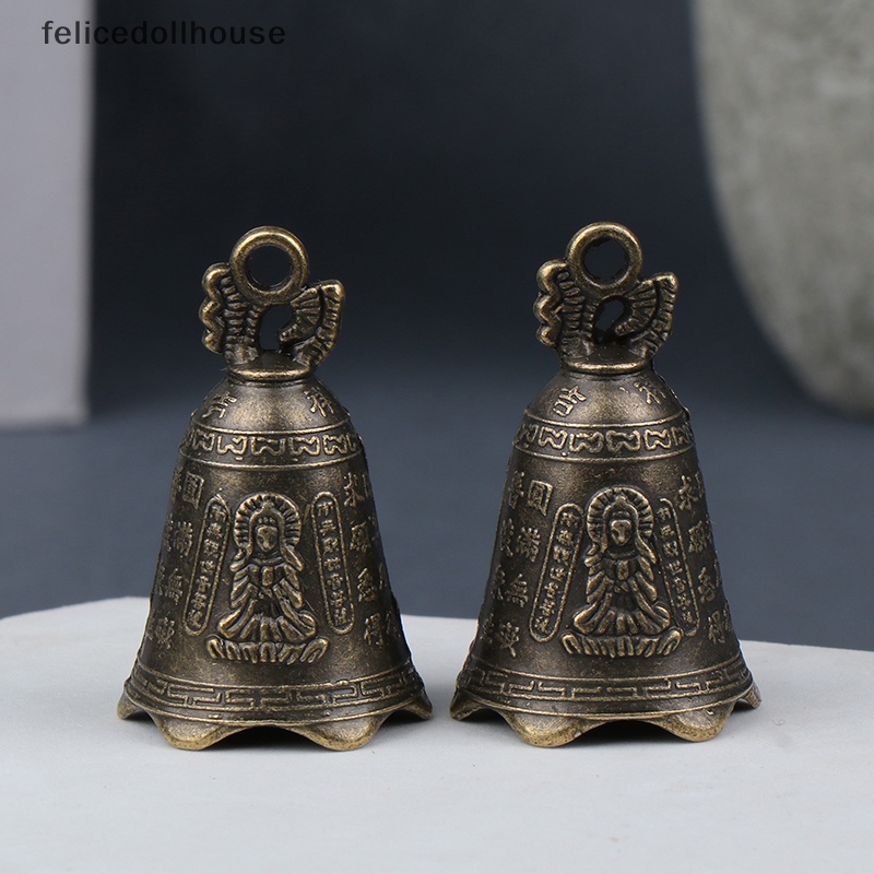 Set 2 Chuông Gió mini Bằng Đồng Phong Cách Phật Giáo retro Trang Trí Sân Vườn / Nhà Cửa