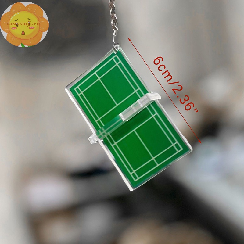 Vastji Móc Khóa acrylic Hình Cầu Lông / Bóng Bàn Ba Chiều mini vn