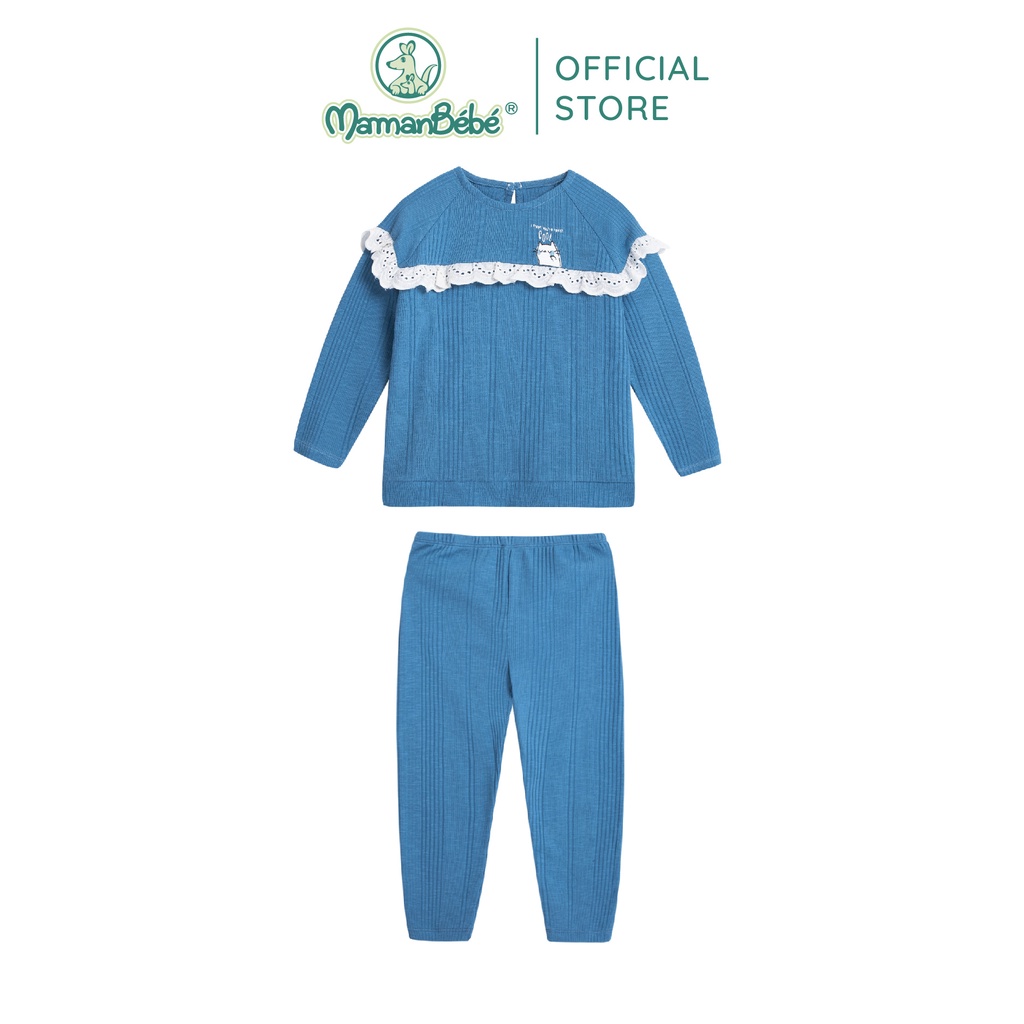 Bộ dài tay La Pomme Mèo Billy quàng khăn