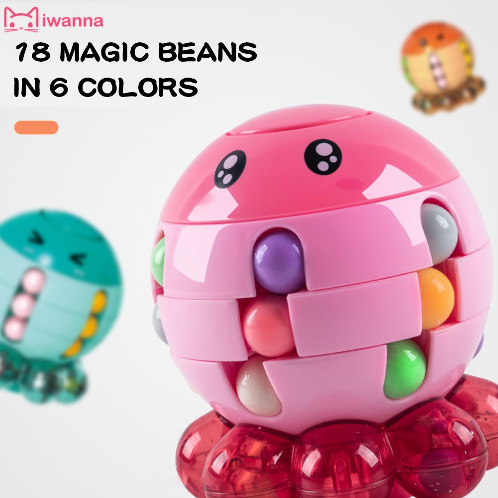Câu Đố Bóng Đồ Chơi Cảm Giác Đồ Chơi Giải Nén Đậu Xoay Khối ABS Xoay Bạch Tuộc Magic Bean Đồ Chơi Giáo Dục Đồ Chơi Đậu Xoay Đầy Màu Sắc, Tích Cực Sản Phẩm