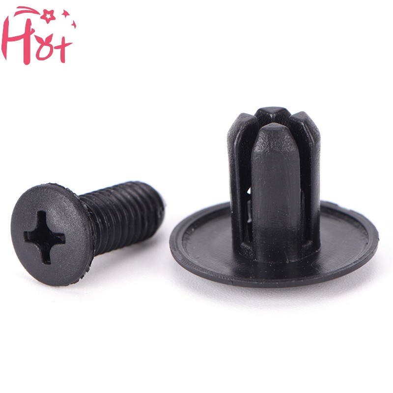 FENDER Set 50 Kẹp Nhựa Màu Đen 8mm Giữ Tấm Chắn Bùn Xe Hơi Vners vn