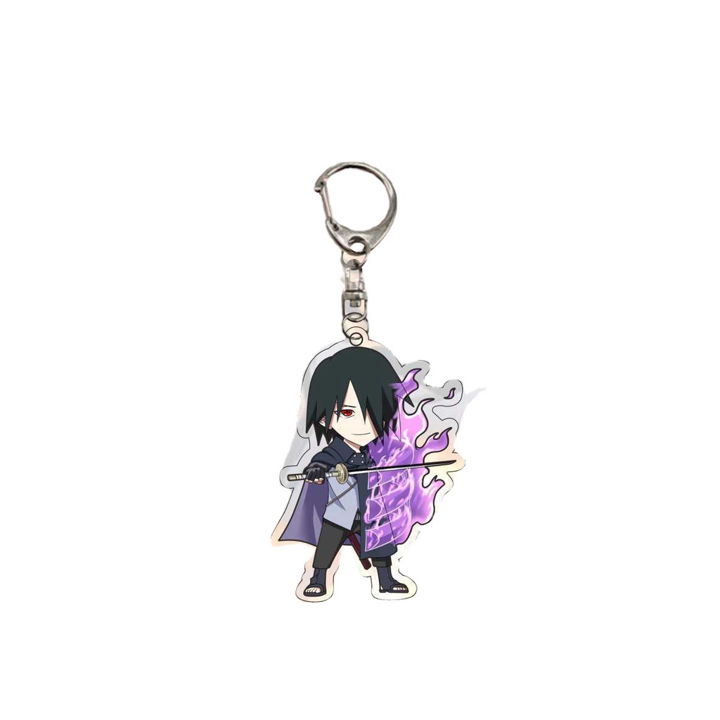 Nhiều lớp anime acrylic Naruto Naruto Sasuke Gaara Obito Kakashi mặt dây chuyền móc khóa