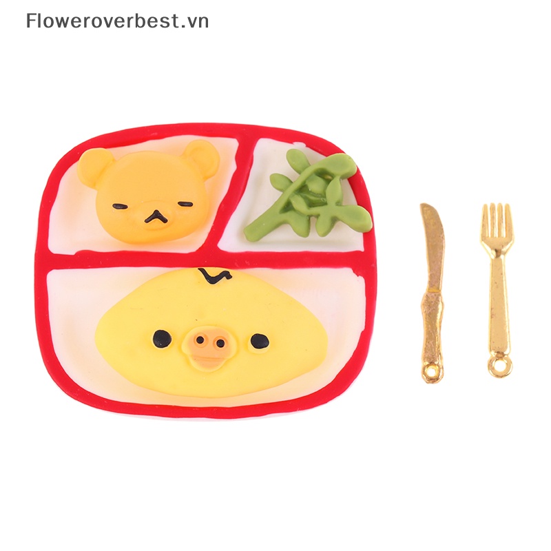 1 Bộ Đồ Ăn Sáng Mô Phỏng Bánh Mì / Thức Ăn Sáng Cho Nhà Búp Bê 1 / 12