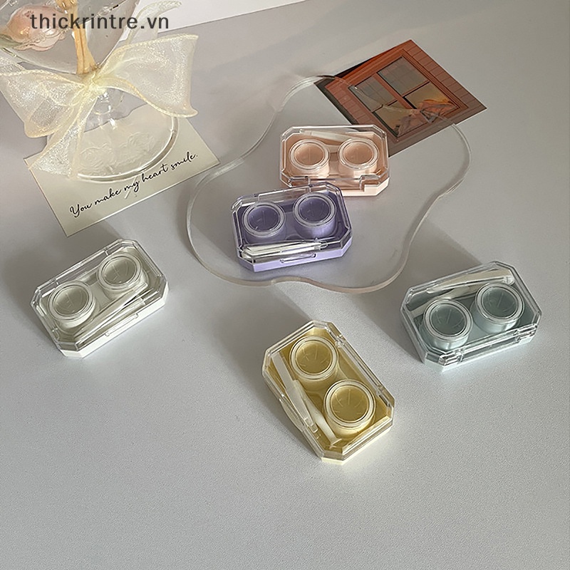Hộp Đựng Kính Áp Tròng mini Thiết Kế Đơn Giản Dễ Thương Cho Nữ
