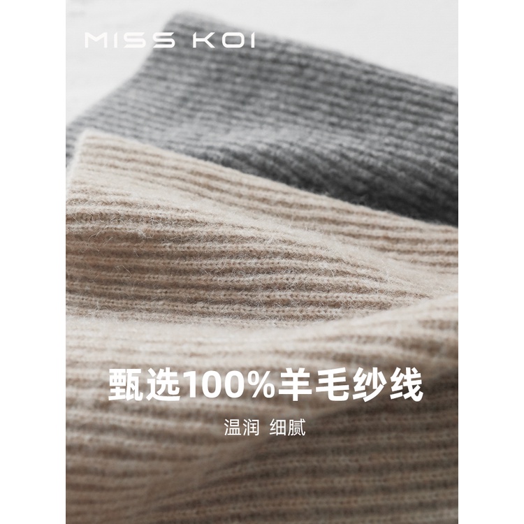 Misskoi  Mũ Len Dệt Kim Giữ Ấm Mùa Thu Đông Thiết Kế Chính Hãng Cho Nữ