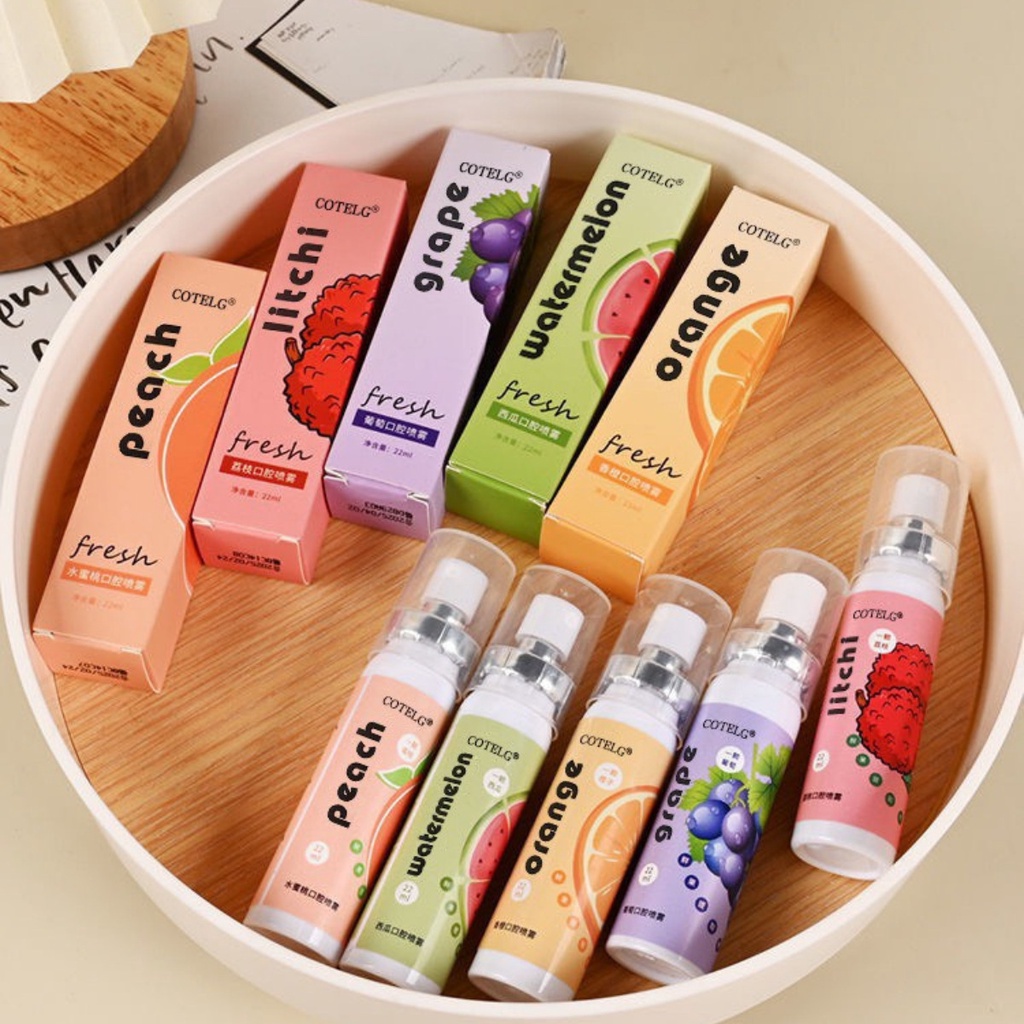 Xịt Thơm Miệng Cotelg Vị Trái Cây Hương Thơm Tự Nhiên, Tươi Mát 22ml