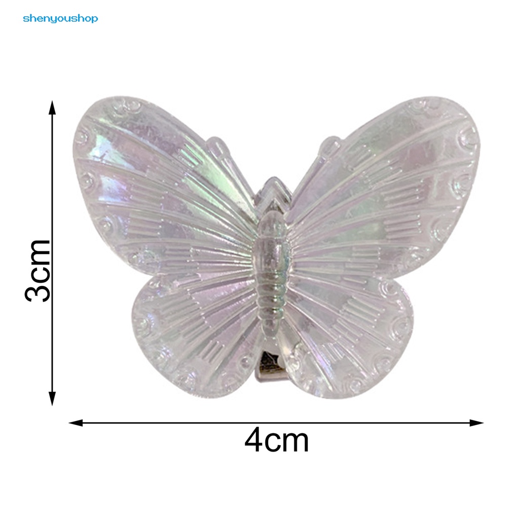 Kẹp Tóc Hình Bướm 3d Trong Suốt Độ Bóng Cao Thời Trang Mùa Hè